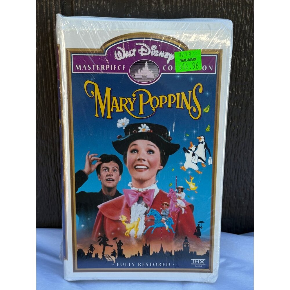 Walt Disney Masterpiece Collection Mary Poppins VHS Fully Restored New Sealed
